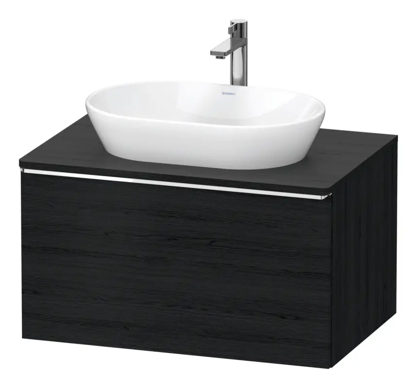 Meistverkauft Duravit D-Neo Konsolenwaschtischunterschrank mit 1 Auszug Griff Chrom Hochglanz 800 x 459 x 550 mm - Eiche Schwarz Matt