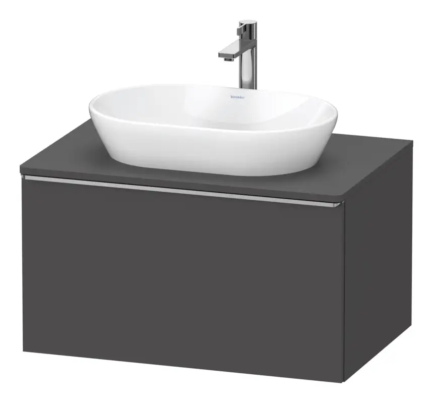 Versand Am Gleichen Tag Duravit D-Neo Konsolenwaschtischunterschrank mit 1 Auszug Griff Edelstahl Gebürstet 800 x 459 x 550 mm - Graphit Matt