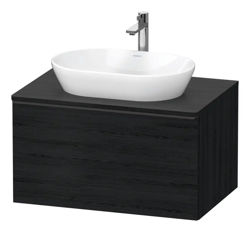 Online Kaufen Duravit D-Neo Konsolenwaschtischunterschrank mit 1 Auszug Griff Diamantschwarz Matt 800 x 459 x 550 mm - Eiche Schwarz Matt