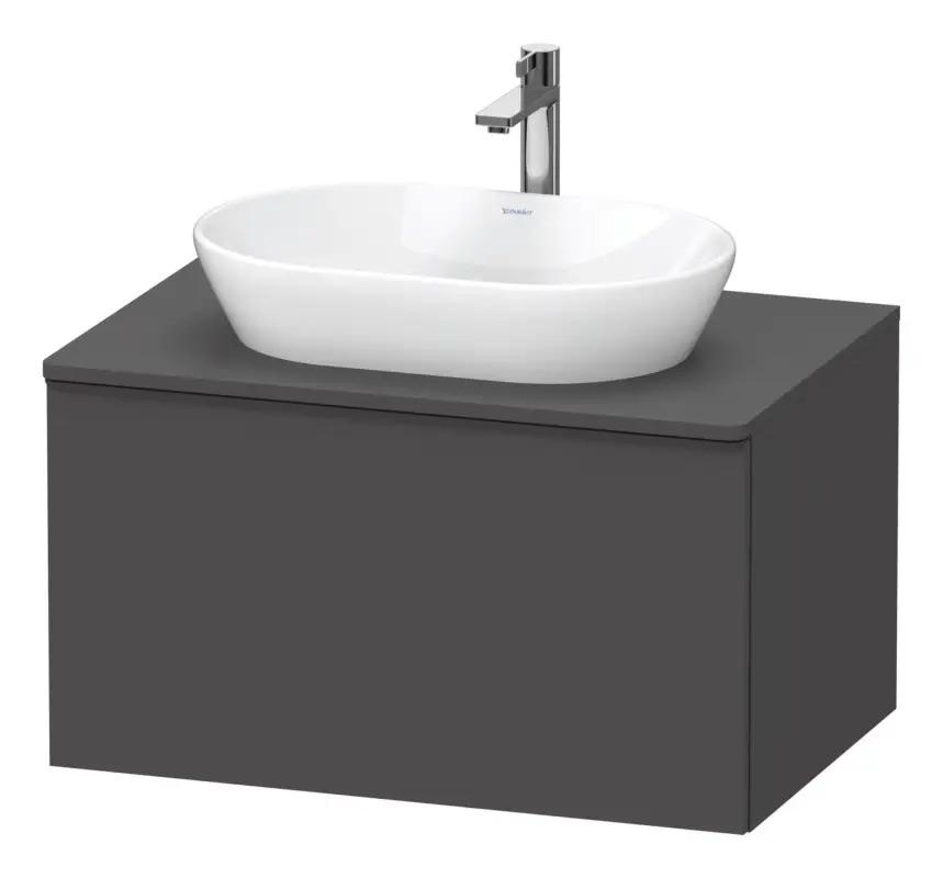 Duravit D-Neo Konsolenwaschtischunterschrank mit 1 Auszug Griff Diamantschwarz Matt 800 x 459 x 550 mm - Graphit Matt Direkt Vom Hersteller