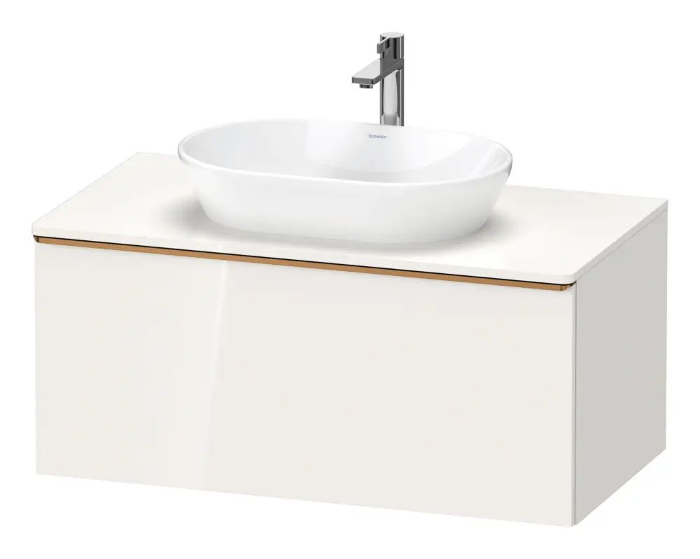 Wochenendangebot Duravit D-Neo Konsolenwaschtischunterschrank mit 1 Auszug Griff Bronze Gebürstet 1000 x 459 x 550 mm - Weiß Hochglanz