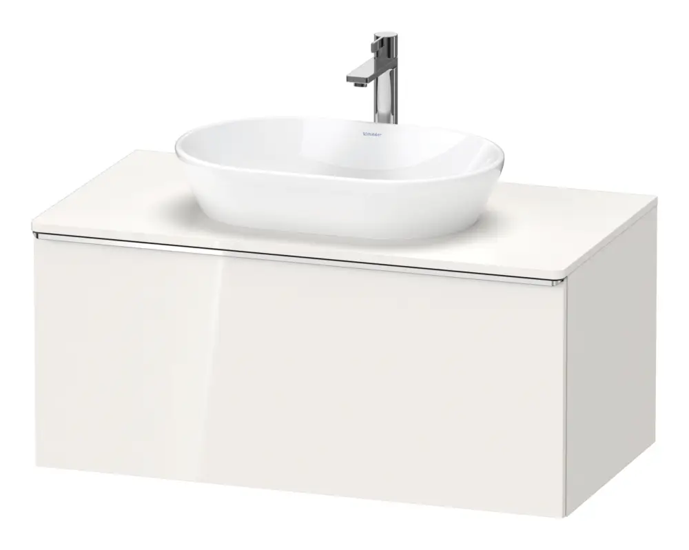 Nur Heute Duravit D-Neo Konsolenwaschtischunterschrank mit 1 Auszug Griff Chrom Hochglanz 1000 x 459 x 550 mm - Weiß Hochglanz