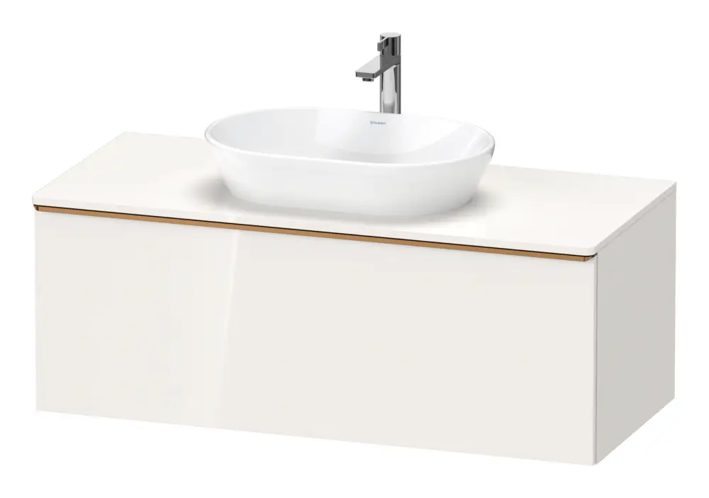 Versand Am Gleichen Tag Duravit D-Neo Konsolenwaschtischunterschrank mit 1 Auszug Griff Bronze Gebürstet 1200 x 459 x 550 mm - Weiß Hochglanz