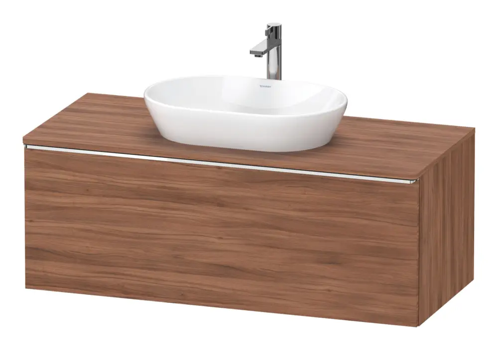 Duravit D-Neo Konsolenwaschtischunterschrank mit 1 Auszug Griff Chrom Hochglanz 1200 x 459 x 550 mm - Nussbaum Matt Top-Preis