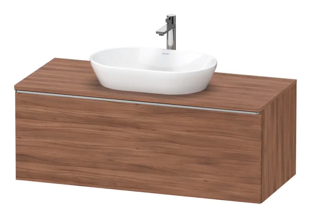 Duravit D-Neo Konsolenwaschtischunterschrank mit 1 Auszug Griff Edelstahl Gebürstet 1200 x 459 x 550 mm - Nussbaum Matt Direkt Vom Hersteller