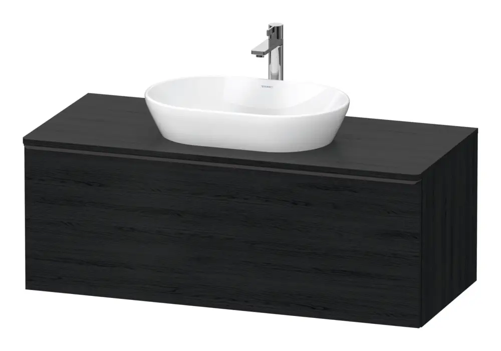 Markenware Duravit D-Neo Konsolenwaschtischunterschrank mit 1 Auszug Griff Diamantschwarz Matt 1200 x 459 x 550 mm - Eiche Schwarz Matt