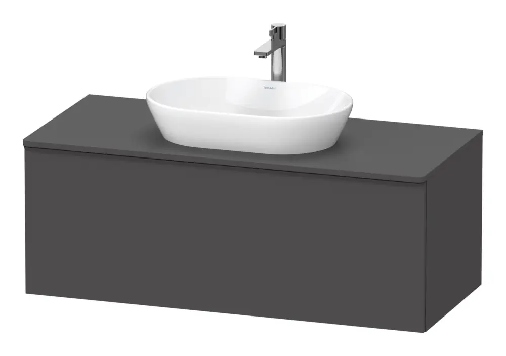 Bestseller Duravit D-Neo Konsolenwaschtischunterschrank mit 1 Auszug Griff Diamantschwarz Matt 1200 x 459 x 550 mm - Graphit Matt