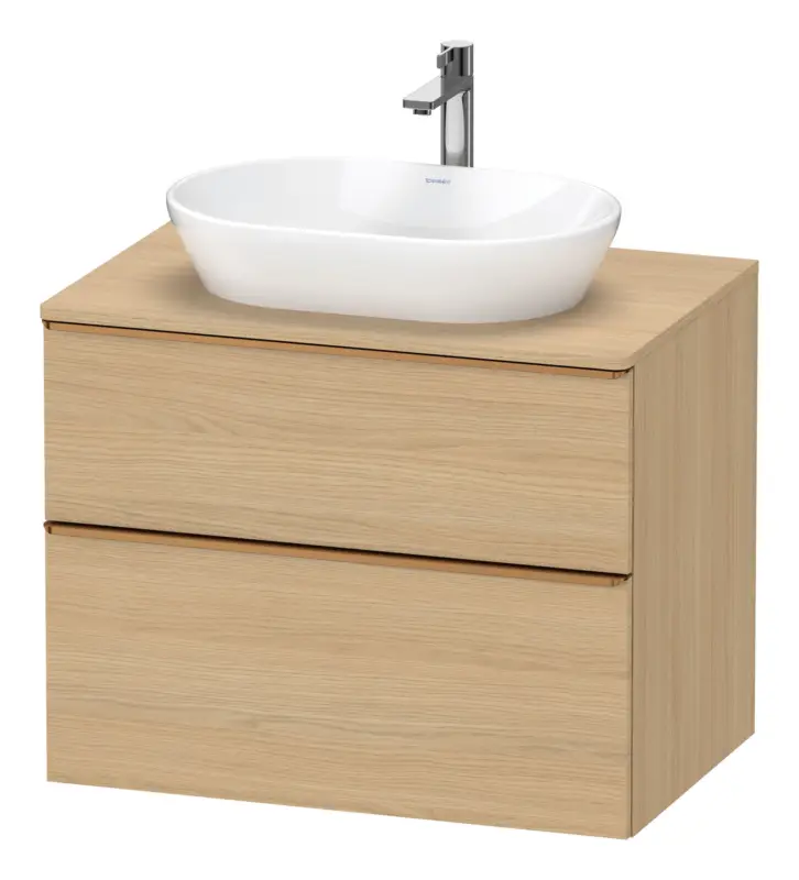 Duravit D-Neo Konsolenwaschtischunterschrank mit 2 Auszügen Griff Bronze Gebürstet 800 x 644 x 550 mm - Eiche Natur Matt Sofort Bestellen