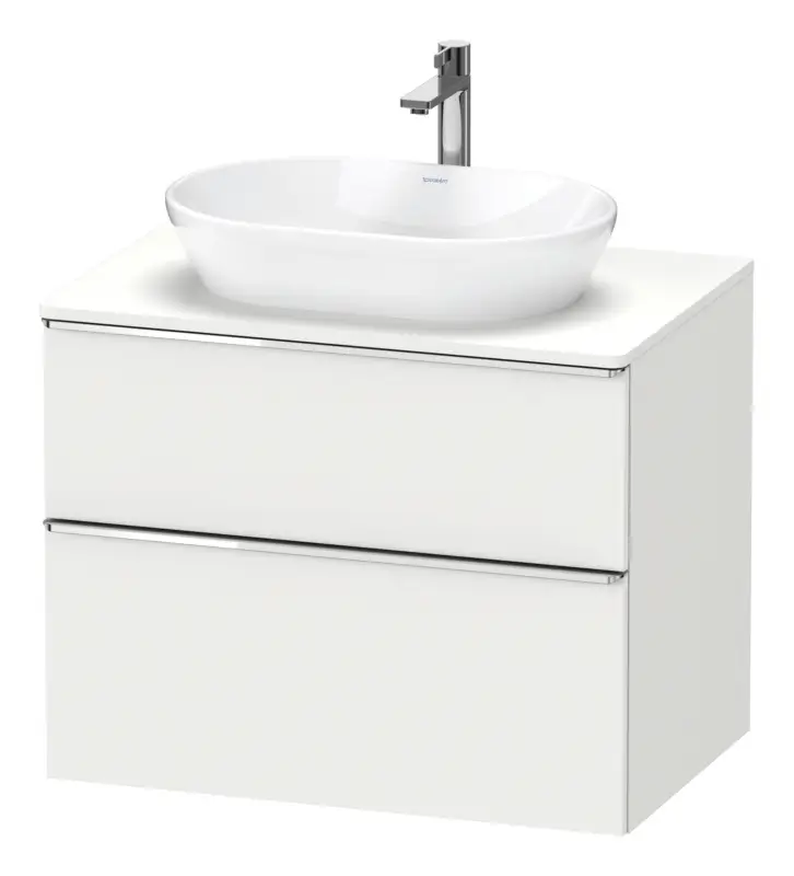 Duravit D-Neo Konsolenwaschtischunterschrank mit 2 Auszügen Griff Chrom Hochglanz 800 x 644 x 550 mm - Weiß Matt Zertifiziert
