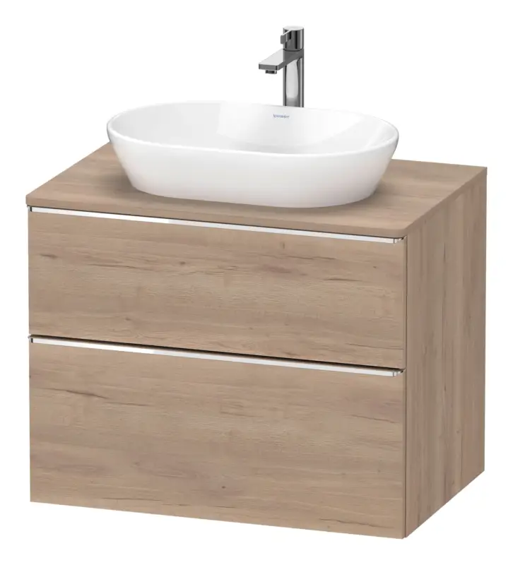 Duravit D-Neo Konsolenwaschtischunterschrank mit 2 Auszügen Griff Chrom Hochglanz 800 x 644 x 550 mm - Eiche Marmoriert Matt Must-Have