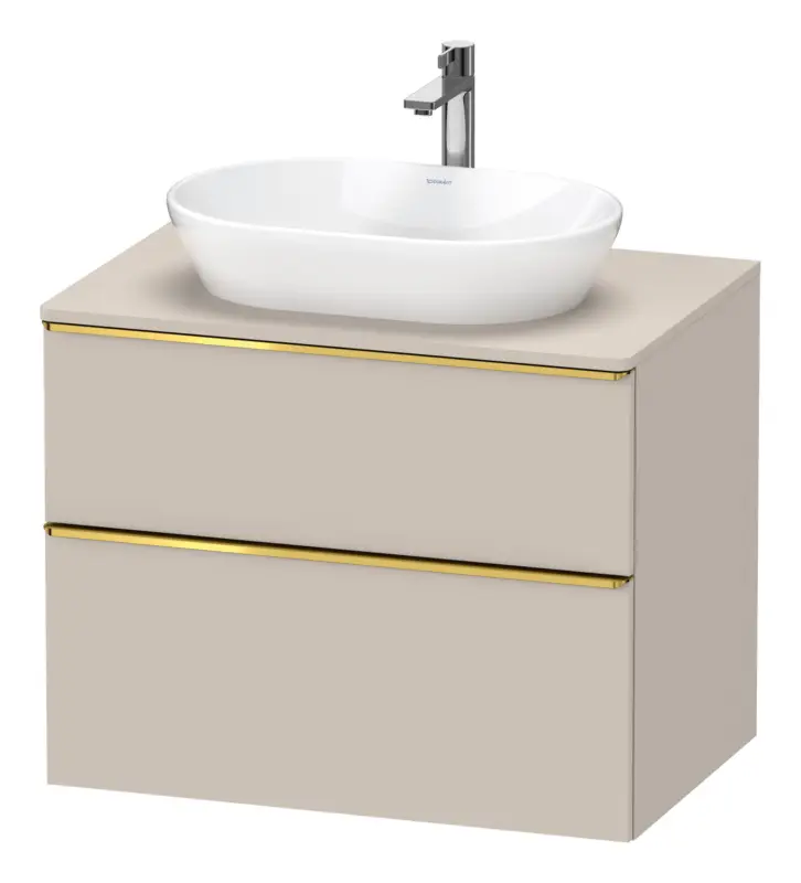 Duravit D-Neo Konsolenwaschtischunterschrank mit 2 Auszügen Griff Gold Poliert 800 x 644 x 550 mm - Taupe Matt Sale