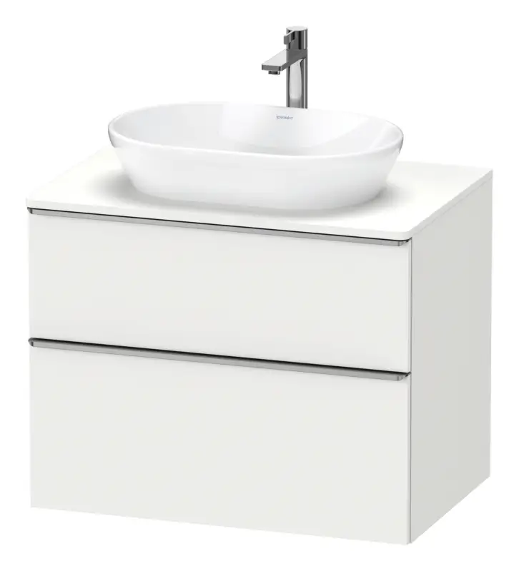 Echt Duravit D-Neo Konsolenwaschtischunterschrank mit 2 Auszügen Griff Edelstahl Gebürstet 800 x 644 x 550 mm - Weiß Matt