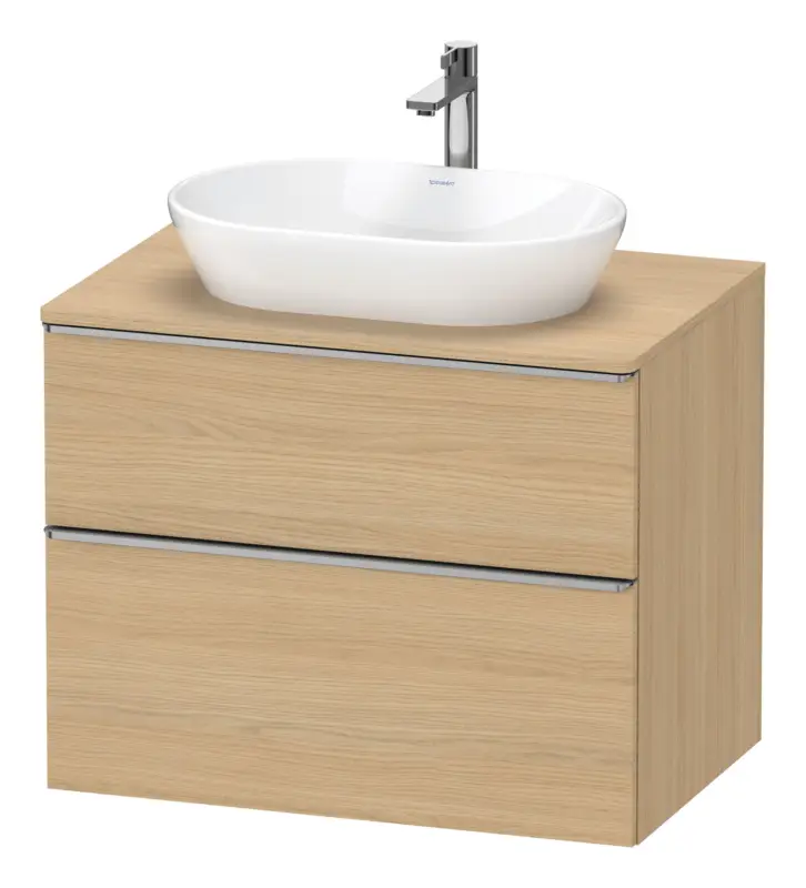 Duravit D-Neo Konsolenwaschtischunterschrank mit 2 Auszügen Griff Edelstahl Gebürstet 800 x 644 x 550 mm - Eiche Natur Matt Versand Am Gleichen Tag