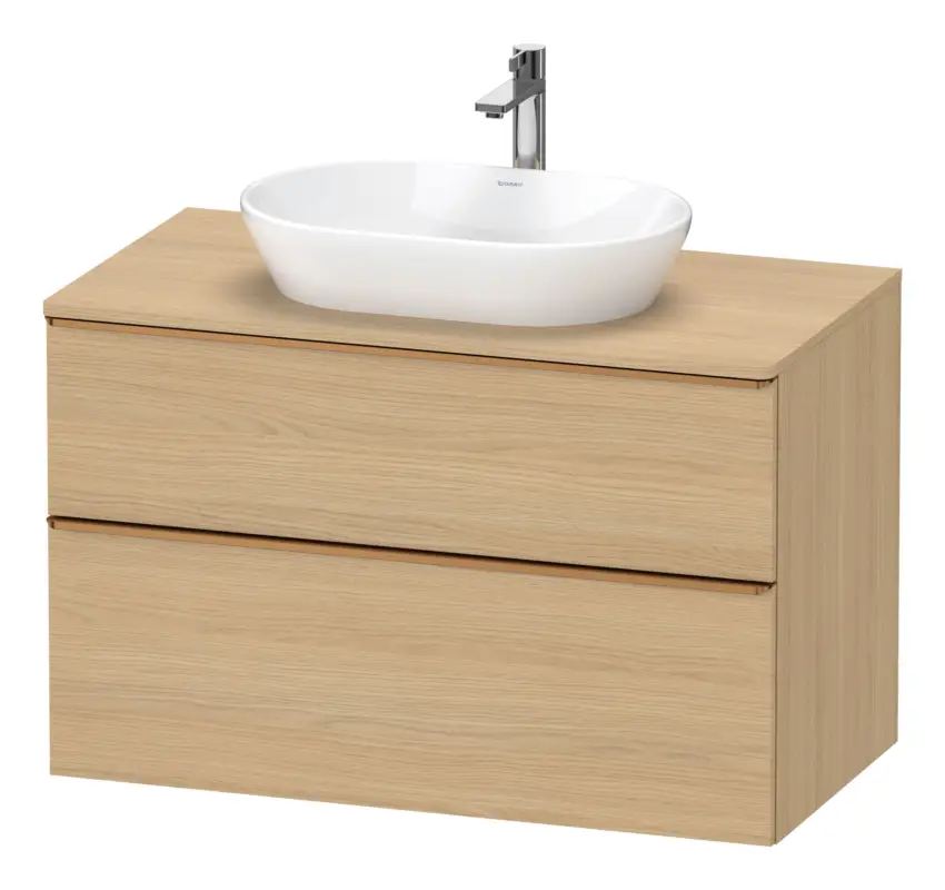 Jetzt Kaufen Duravit D-Neo Konsolenwaschtischunterschrank mit 2 Auszügen Griff Bronze Gebürstet 1000 x 644 x 550 mm - Eiche Natur Matt