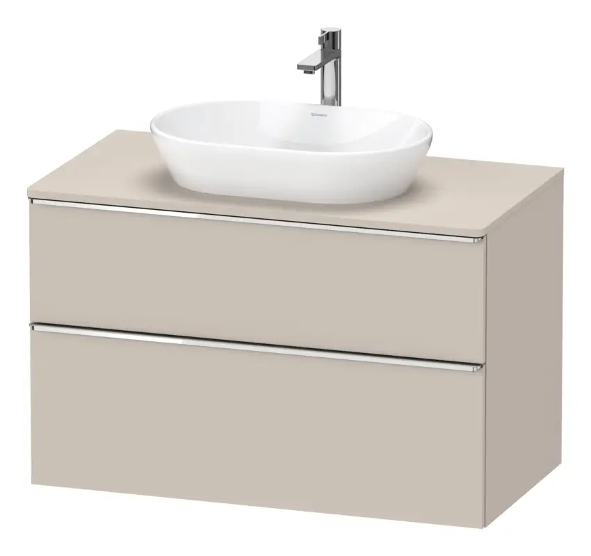 Preiswert Duravit D-Neo Konsolenwaschtischunterschrank mit 2 Auszügen Griff Chrom Hochglanz 1000 x 644 x 550 mm - Taupe Matt