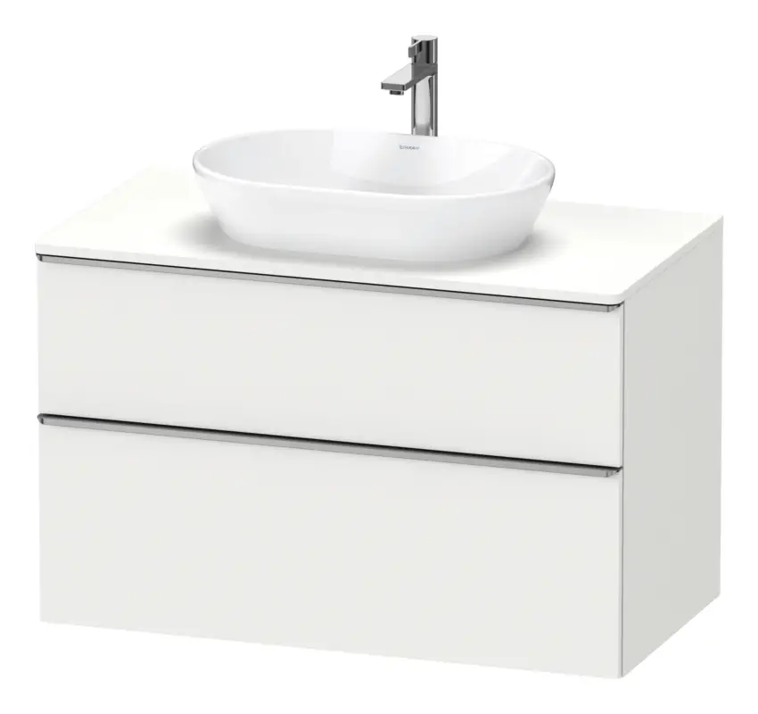 Neu Im Sortiment Duravit D-Neo Konsolenwaschtischunterschrank mit 2 Auszügen Griff Edelstahl Gebürstet 1000 x 644 x 550 mm - Weiß Matt