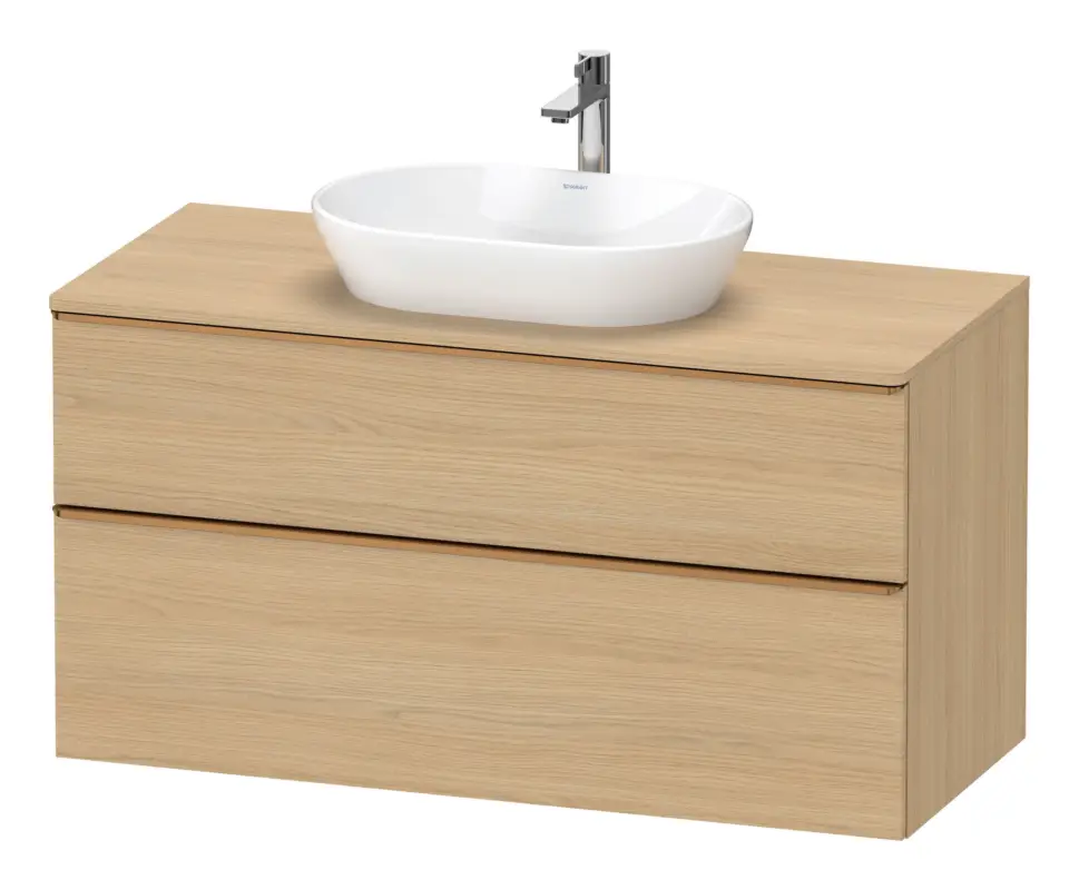 Bestseller Duravit D-Neo Konsolenwaschtischunterschrank mit 2 Auszügen Griff Bronze Gebürstet 1200 x 644 x 550 mm - Eiche Natur Matt