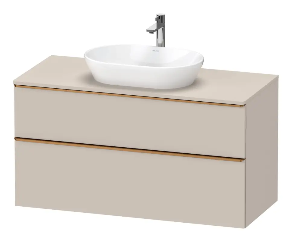 Duravit D-Neo Konsolenwaschtischunterschrank mit 2 Auszügen Griff Bronze Gebürstet 1200 x 644 x 550 mm - Taupe Matt Rabatt