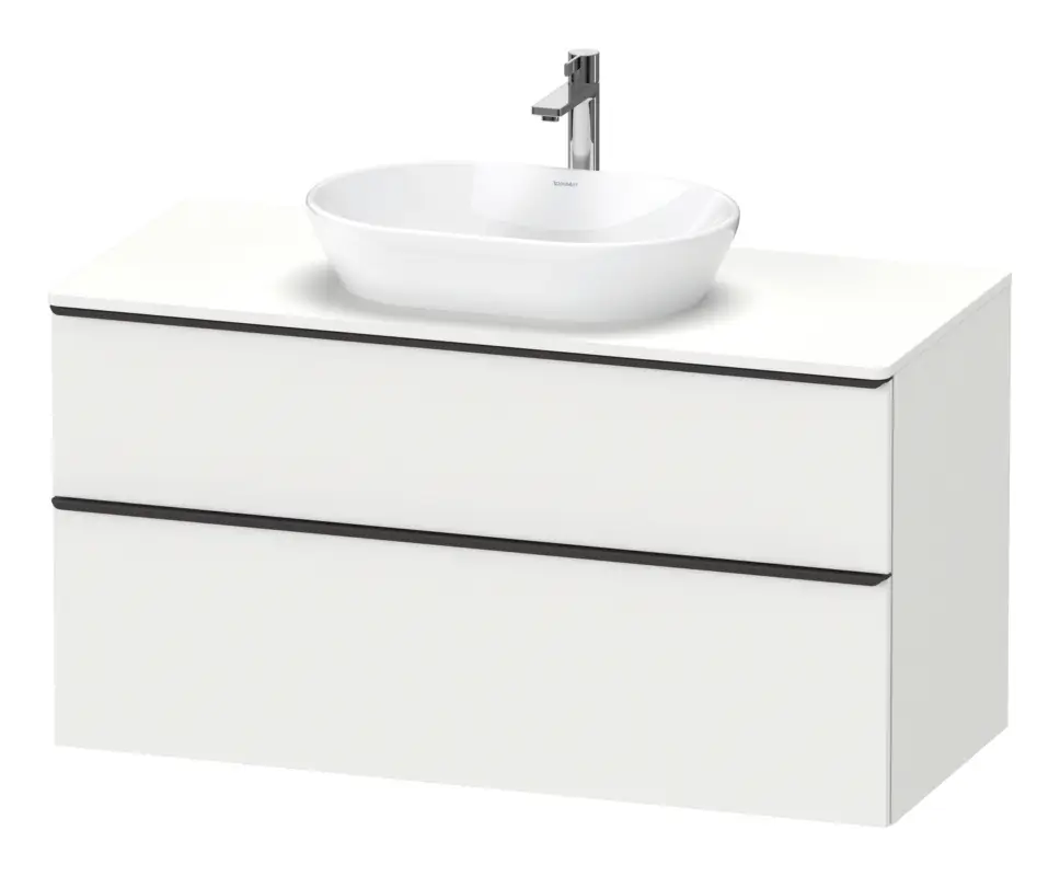 Duravit D-Neo Konsolenwaschtischunterschrank mit 2 Auszügen Griff Diamantschwarz Matt 1200 x 644 x 550 mm - Weiß Matt Nur Heute