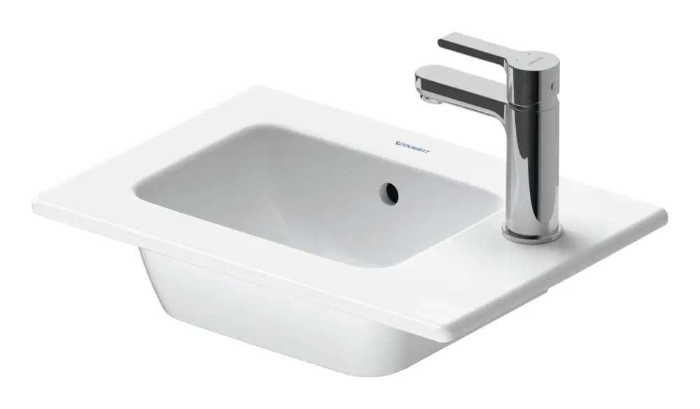 Duravit ME by Starck Möbelhandwaschbecken mit 1 Hahnloch ohne Überlauf 430 x 300 mm - Weiß Hochglanz mit DuraShield Jetzt Kaufen