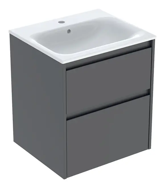 Geberit Renova Plan Komplett-Set mit 2 Schubladen 550 x 621 x 480 mm - Lava lackiert seidenmatt Letzte Chance