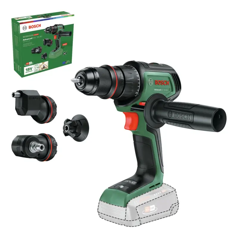 Bosch Akku-Bohrschrauber AdvancedDrill 18V-80 QuickSnap Ohne Akku mit 3 Aufsätze - im Karton Jetzt Bestellen