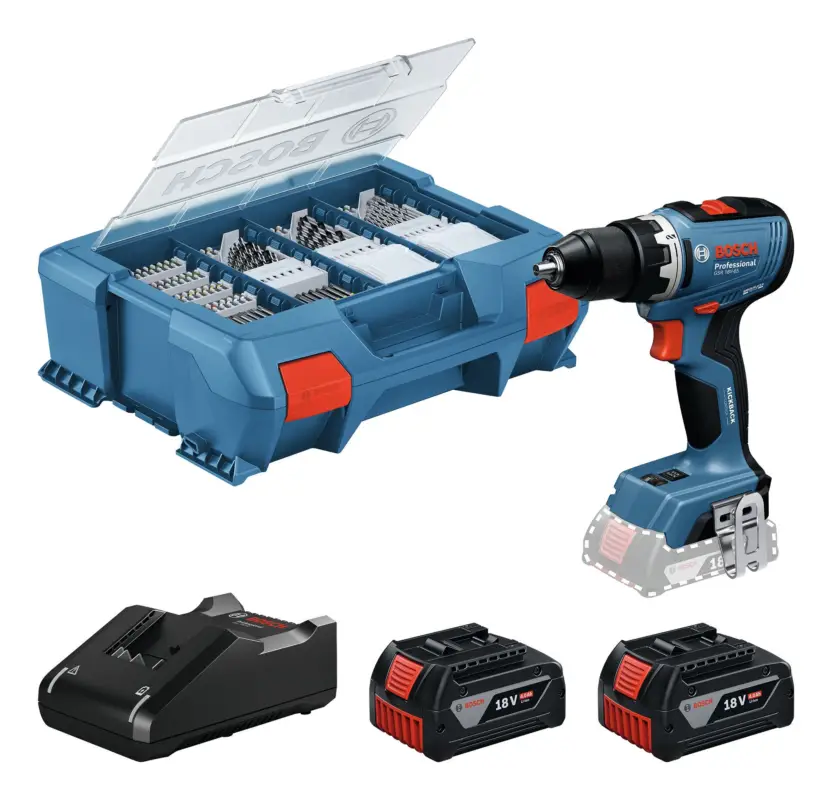 Bosch Professional Akku-Bohrschrauber Heavy Duty GSR 18V-65 mit 2x Akku 4 Ah Sonderangebot