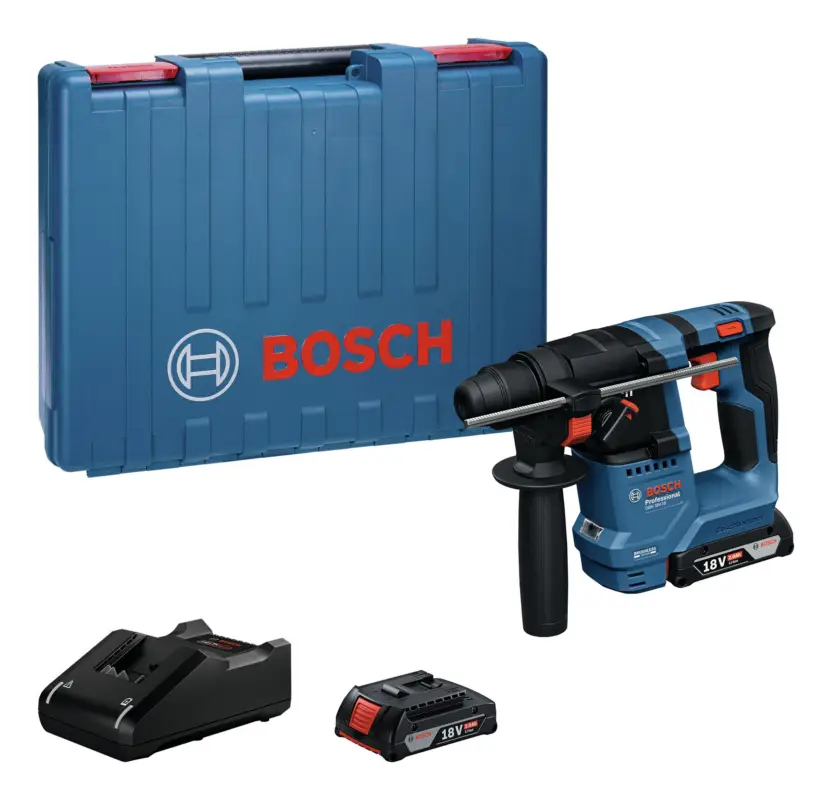 Knallerangebot Bosch Professional Akku-Bohrhammer mit SDS plus GBH 18V-18 mit 2x Akku 2 Ah - im Handwerkerkoffer