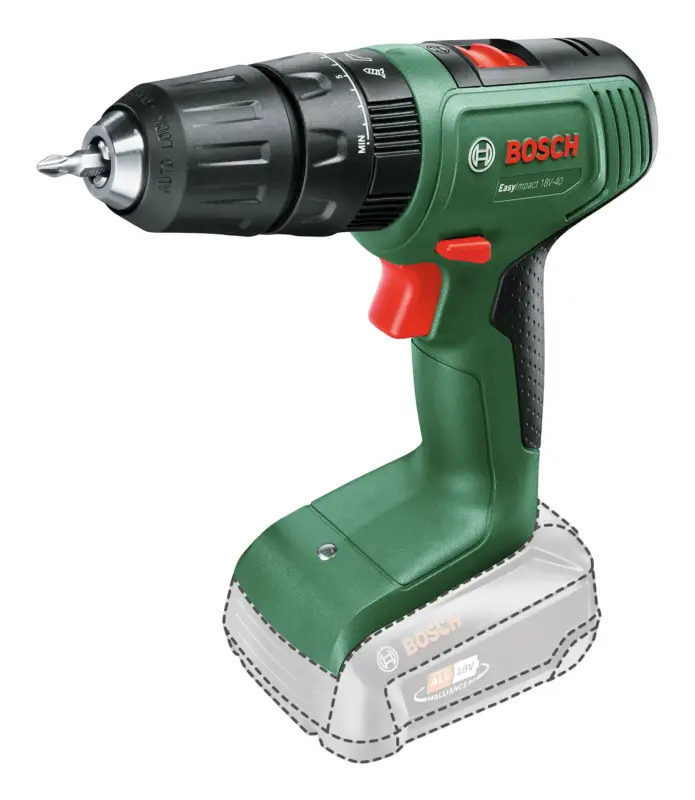 Meistverkauft Bosch Akku-Schlagbohrmaschine EasyImpact 18V-40 mit 1x Akku 2 Ah - im Tragekoffer