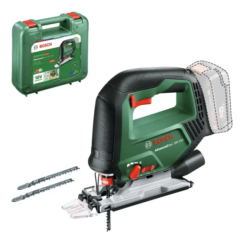 Bosch Akku-Stichsäge AdvancedSaw 18V-140 Ohne Akku - im Transportkoffer Meistverkauft