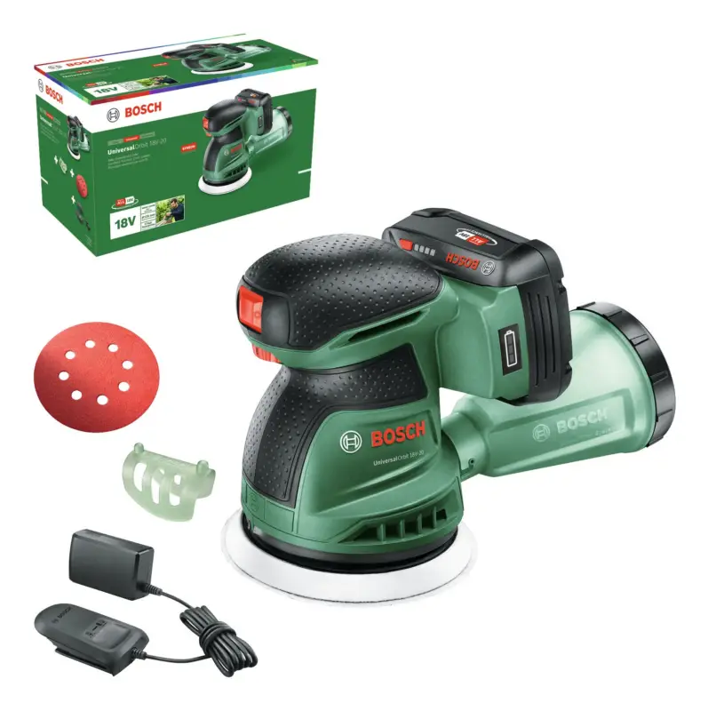 Bosch Akku-Exzenterschleifer UniversalOrbit 18V-20 mit 1x Akku 2 Ah - im Karton Schneller Versand