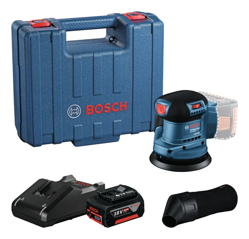 Bosch Professional Akku-Exzenterschleifer GEX 185-LI mit 1x Akku 4 Ah - im Handwerkerkoffer Preisreduziert