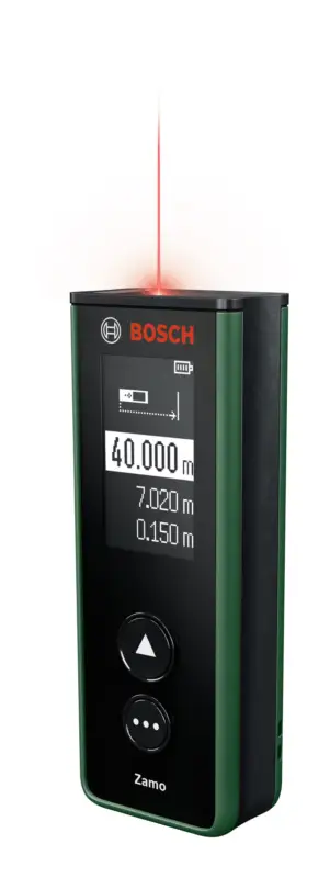 Bosch Digitaler Laser-Entfernungsmesser Zamo mit 2 x 1,2 V Batterie HR03 - im Karton Highlight
