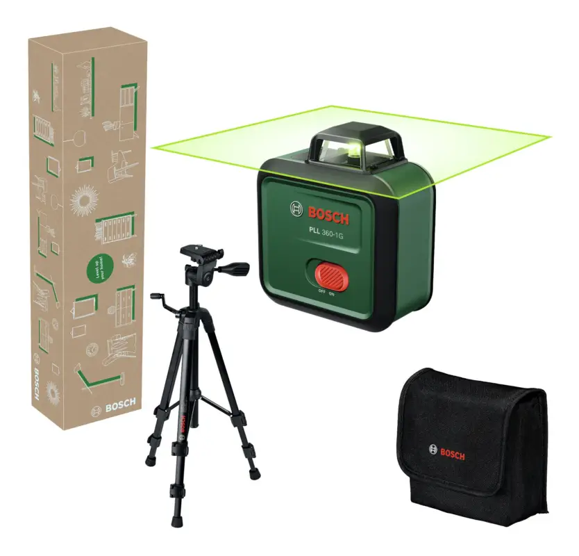 Bosch Linienlaser PLL 360-1G Set mit 1x Akku 3,6V 2 Ah & Stativ TT 120 - in Tasche Neuheit