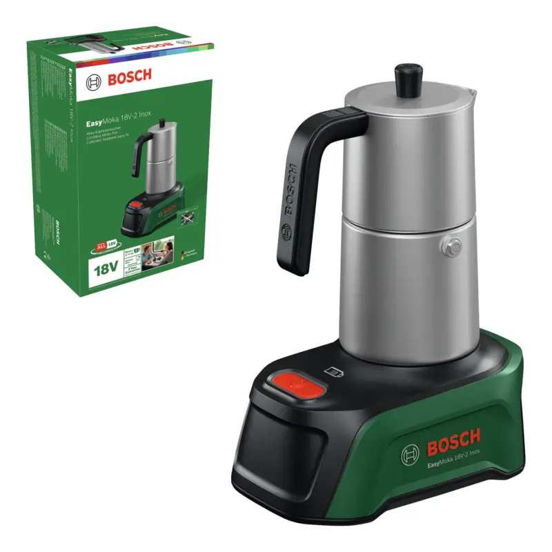 Bosch Akku-Kaffeemaschine EasyMoka 18V-2 Inox Ohne Akku - im Karton Sofort Bestellen