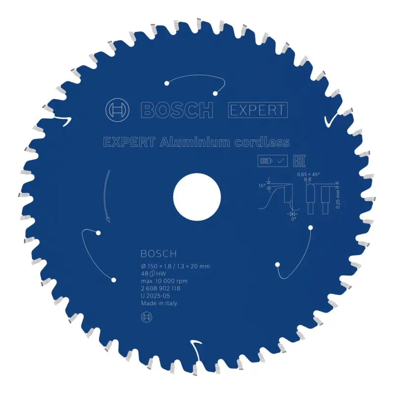 Must-Have Bosch Expert Aluminium cordless Kreissägeblatt, 150 x 20 mm, 48 Zähne