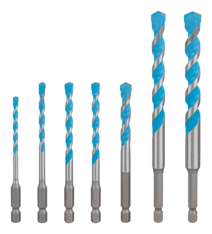Bosch Expert HEX-9 MultiConstruction Bohrer-Set, 4/5/6/6/8/10/12 mm, 7-teilig Markenprodukt