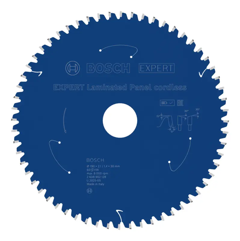 Beliebt Bosch Expert Laminated Panel Kreissägeblatt, 190 x 2,1 x 30 mm, 60 Zähne