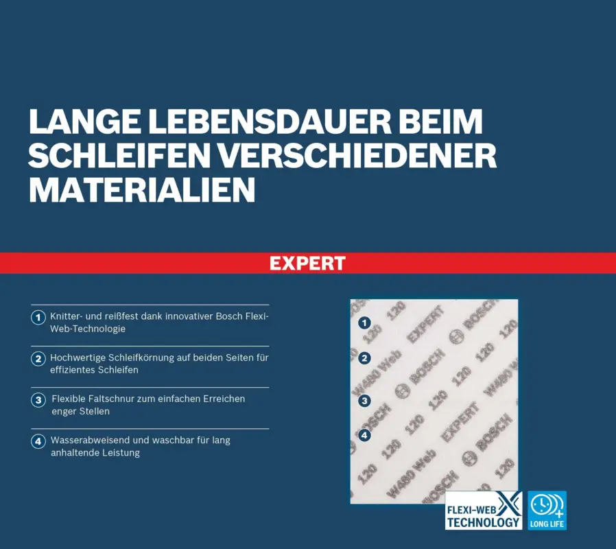 Schnäppchen Bosch Expert W480 Web Handschleifblatt, K320 - 10er Pack (Verpackungseinheit 5 Stück)