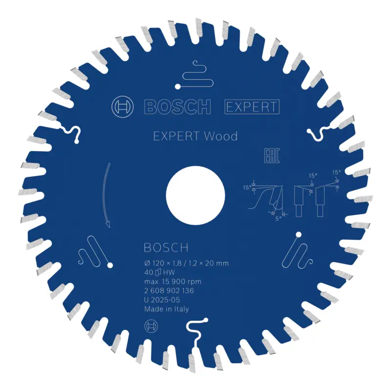 Preisreduziert Bosch Expert Wood Kreissägeblatt, 120 x 20 mm, 40 Zähne