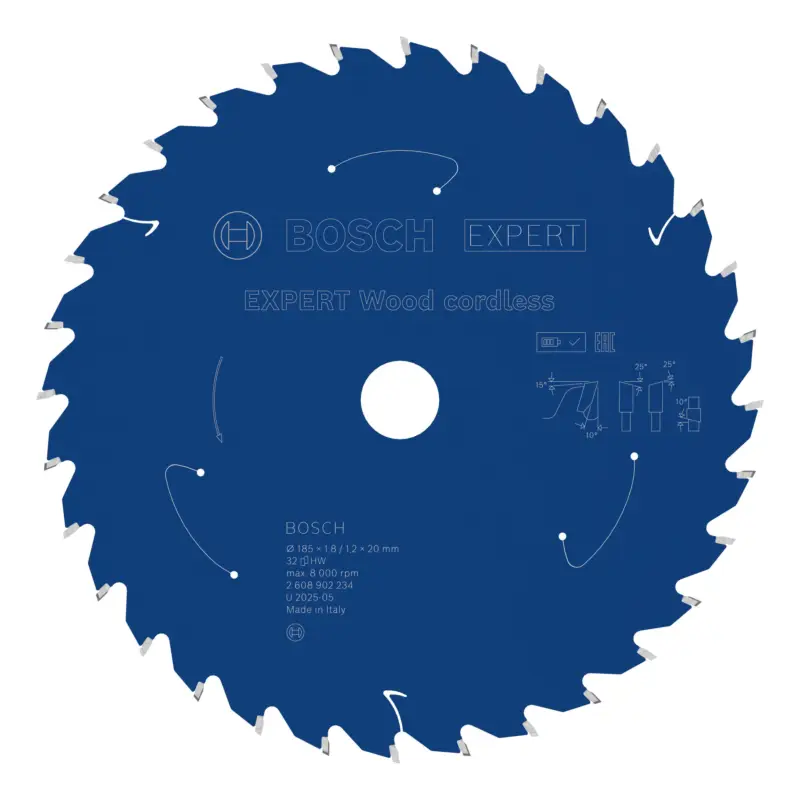 Bosch Expert Wood Kreissägeblatt, 185 x 1,8 x 20 mm, 32 Zähne Markenware