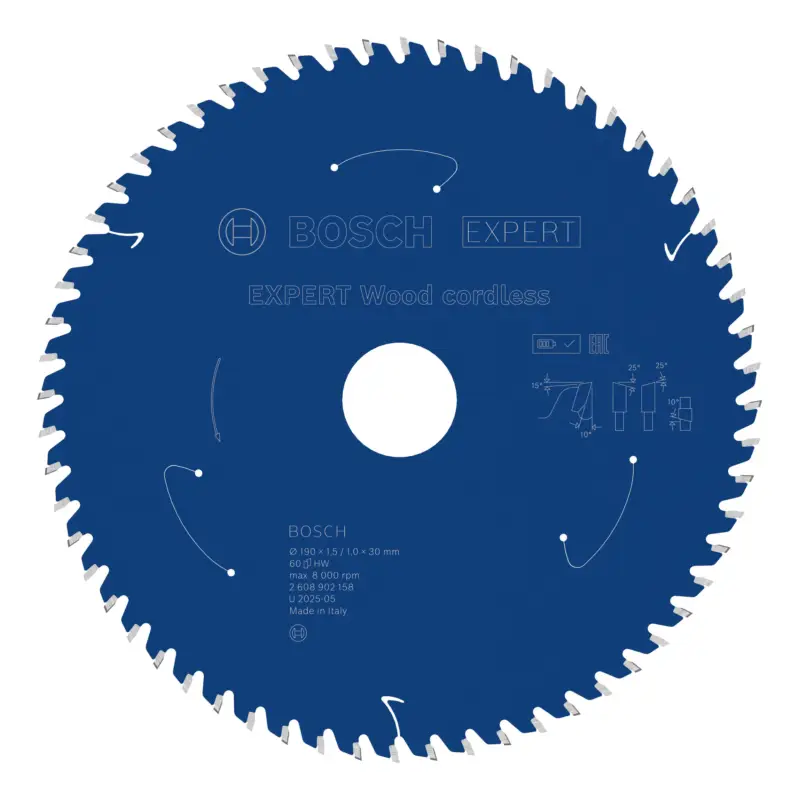 Rabatt Bosch Expert Wood Kreissägeblatt, 190 x 30 mm, 60 Zähne