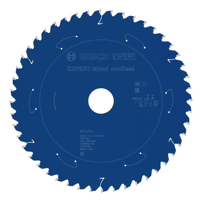 Ausverkauf Bosch Expert Wood Kreissägeblatt, 216 x 1,7 x 30 mm, 48 Zähne, Spanwinkel 5°