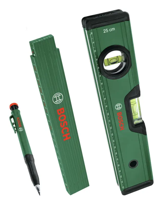 Bosch Handwerkzeug Markierungs-Set, 3-teilig (Verpackungseinheit 6 Sets) Markenprodukt