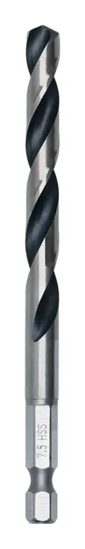 Sale Bosch Line Metal HSS Spiralbohrer, 7,5 x 69 x 109 mm, HEX 1/4" Schaft (Verpackungseinheit 5 Stück)