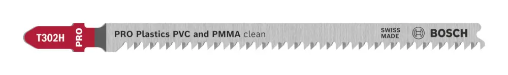 Bosch Pro Plastics PVC and PMMA clean T302H Stichsägeblatt, 132 mm - 5er Pack (Verpackungseinheit 10 Stück) Super-Preis