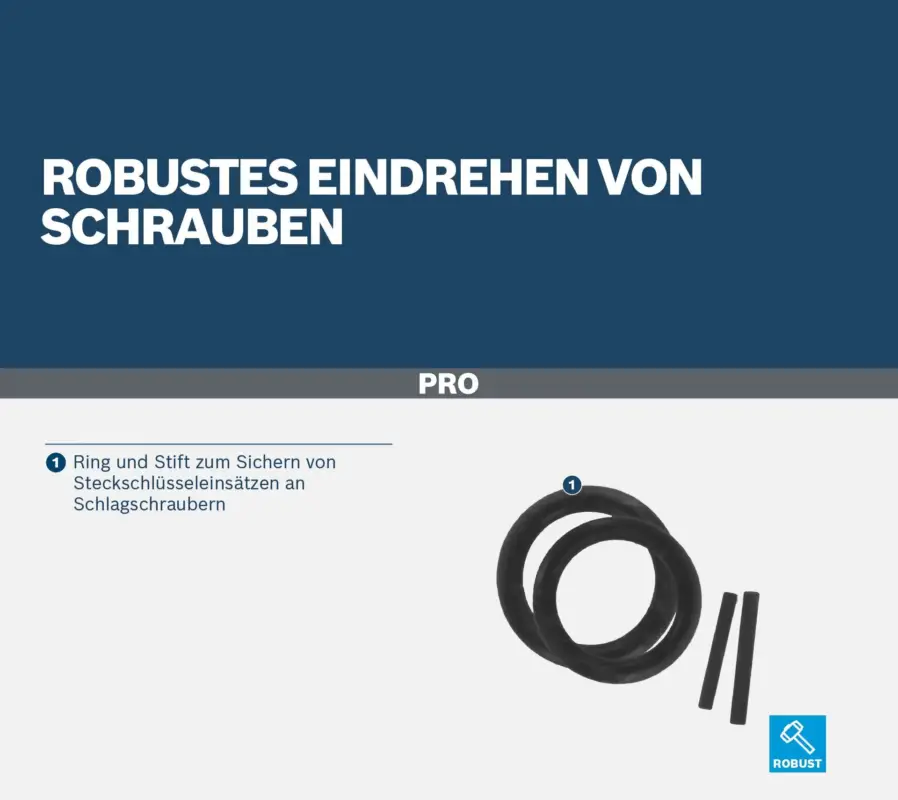 Bosch Pro Set mit Haltering und Stift für Impact Steckschlüsseleinsätze, 1/2", 6-teilig (Verpackungseinheit 5 Sets) Günstig