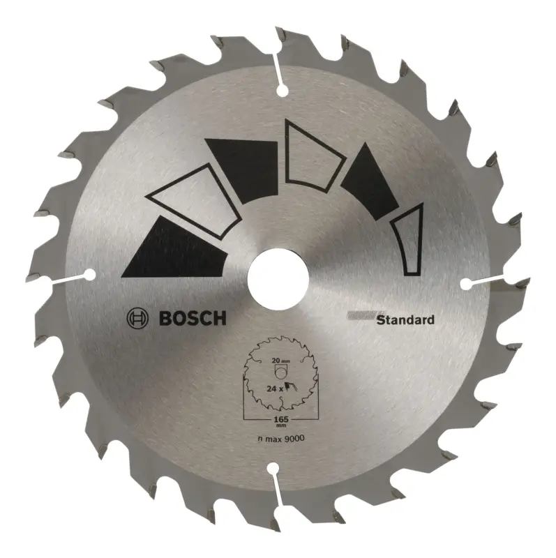 Bosch Zubehör Kreissägeblatt Standard, 165 x 20 mm, Zähnezahl 24 Schneller Versand