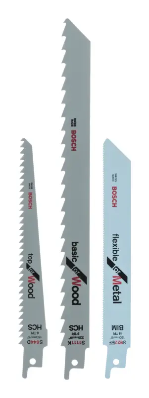 Neuheit Bosch Zubehör Säbelsägeblatt-Set, bestehend aus S 922 EF, S 644 D & S 1111 K, 3-teilig (Verpackungseinheit 5 Sets)