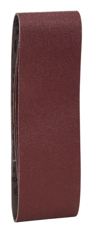 Expressversand Bosch Zubehör Schleifband-Set, 75 x 233 mm, für Bandschleifer, rote Qualität, K60/80/100, 3-teilig (Verpackungseinheit 2 Sets)